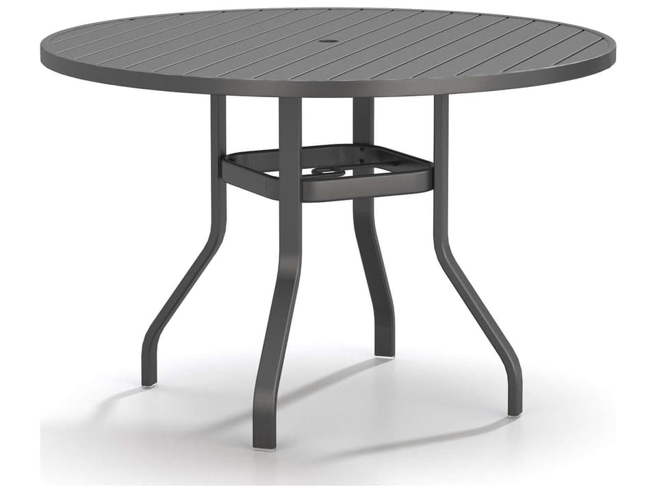 Latitude 54-Inch Round Aluminum Counter Table with Umbrella Hole