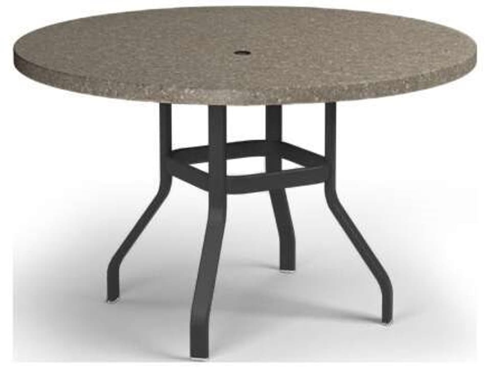 Stonegate 54-Inch Round Aluminum Counter Table with Umbrella Hole