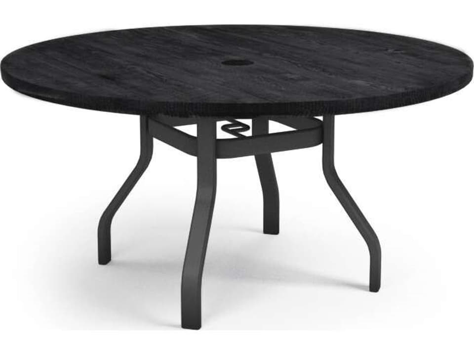 Timber Natural Series 54 Inch Round Dining Table with Umbrella Hole