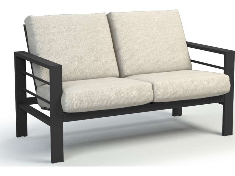 Sutton Cushion Aluminum Low Back Loveseat