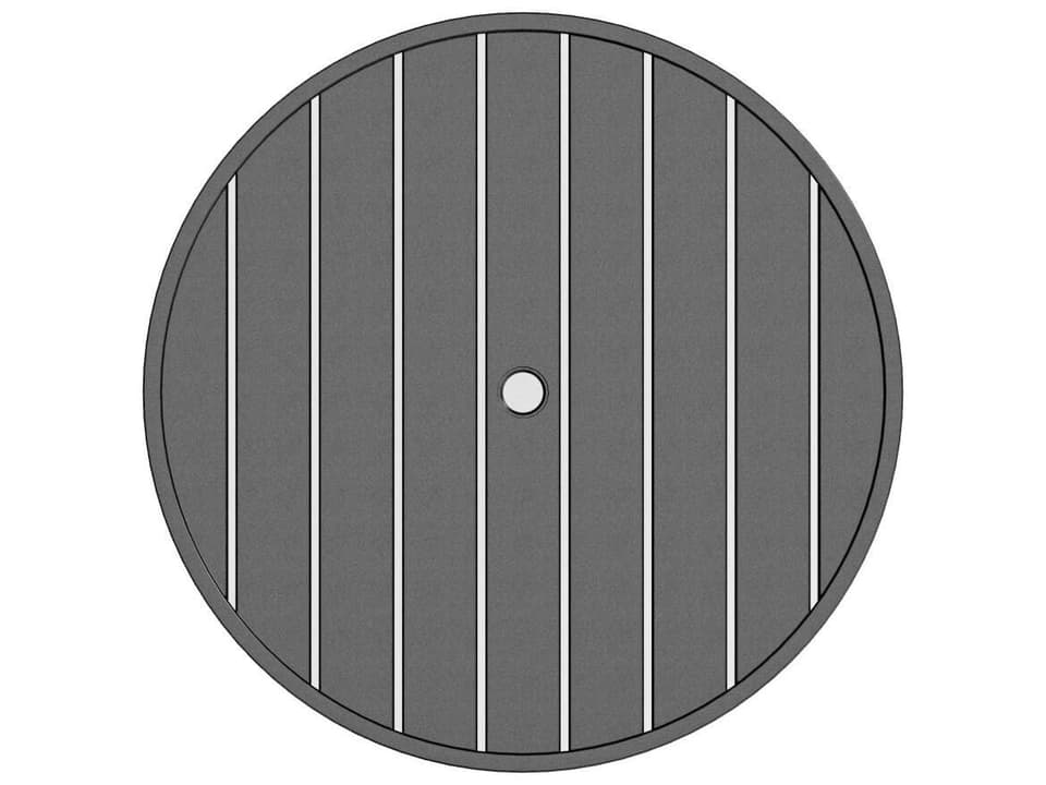 Latitude 30-Inch Round Aluminum Table Top with Umbrella Hole