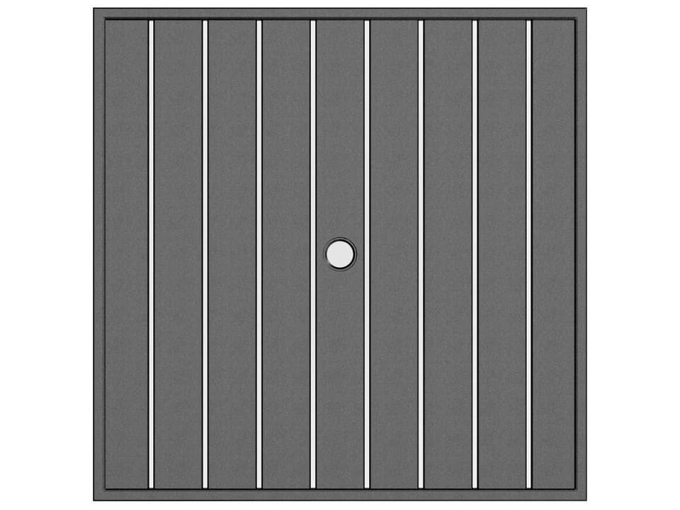 Latitude 30 Inch Square Aluminum Table Top with Umbrella Hole