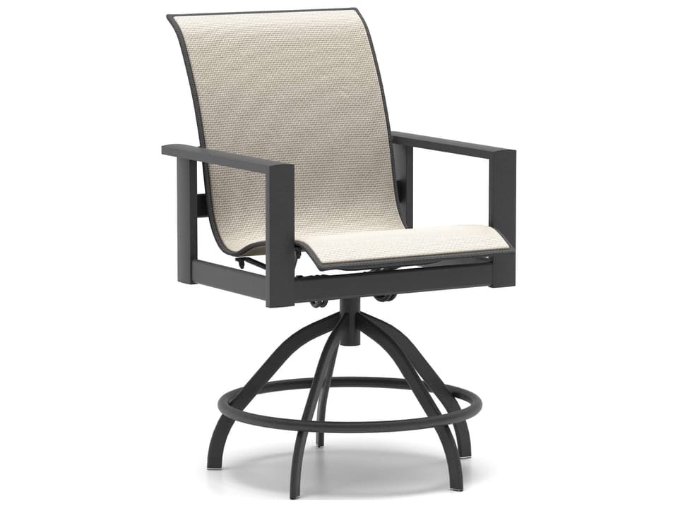 Elements Sling Aluminum Swivel Rocker Patio Counter Stool