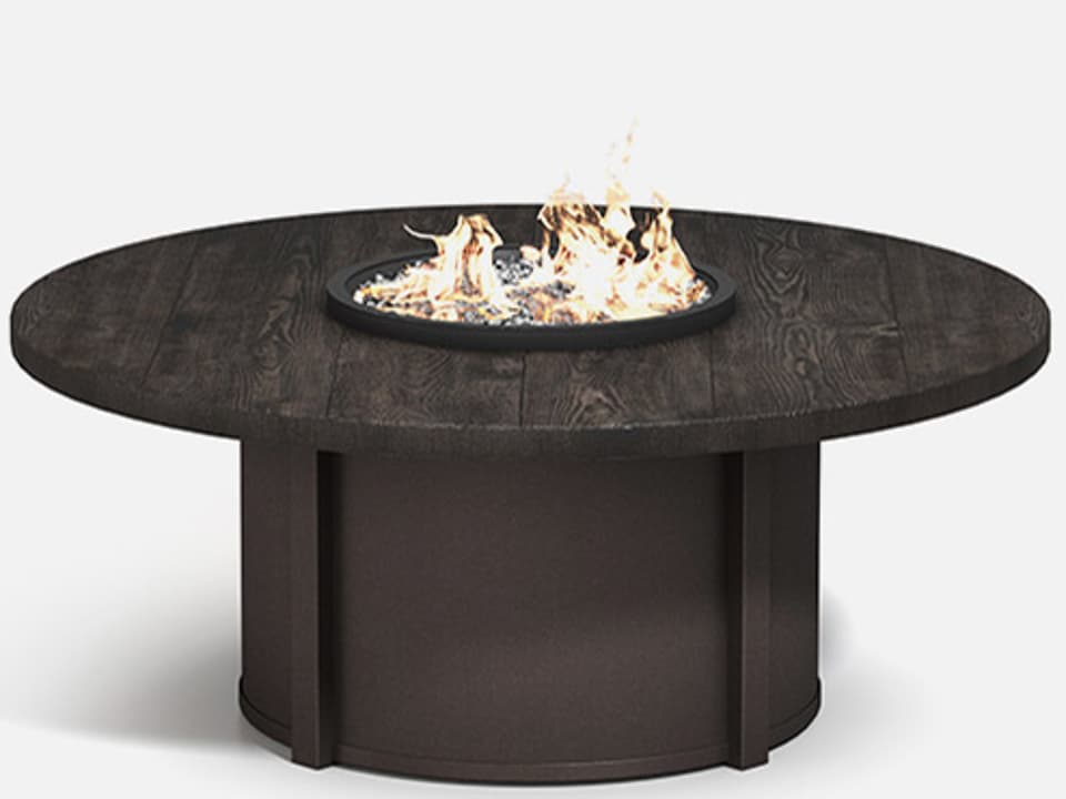 Timber 54-Inch Round Faux Wood Fire Pit Table Top