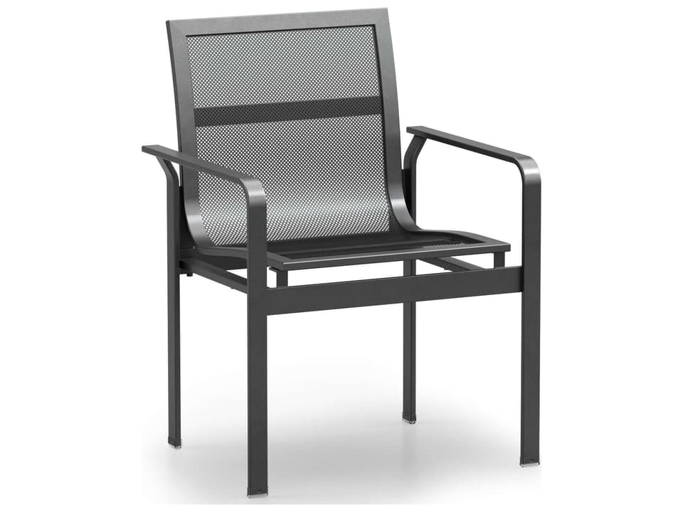 Elevate Mesh Aluminum Stackable Dining Arm Chair