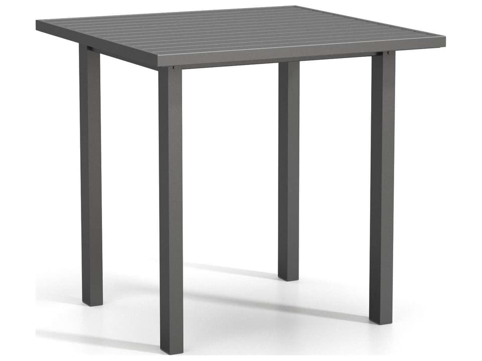 Latitude 42-Inch Square Aluminum Bar Table with Umbrella Hole