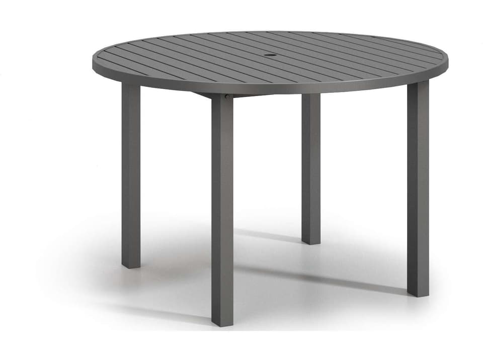 Latitude 54-Inch Round Aluminum Counter Post Table with Umbrella Hole