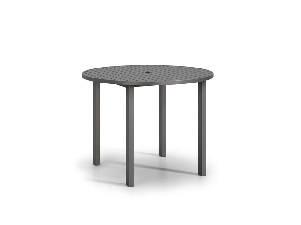 Latitude 54-Inch Round Aluminum Bar Post Table with Umbrella Hole