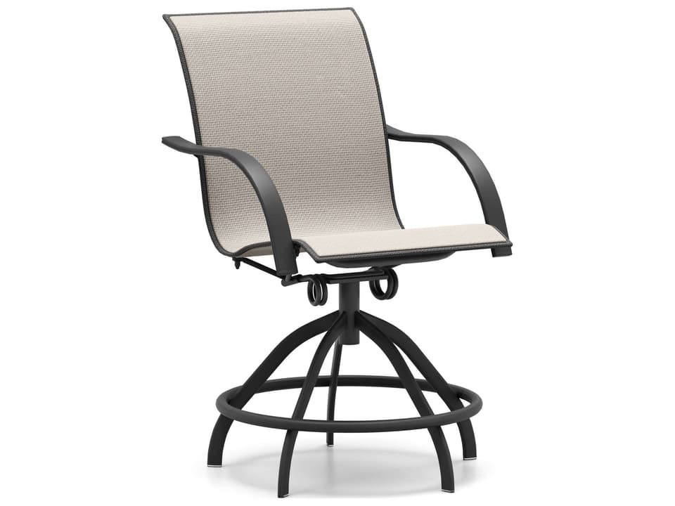 Stella Sling Aluminum Swivel Rocker Outdoor Counter Stool