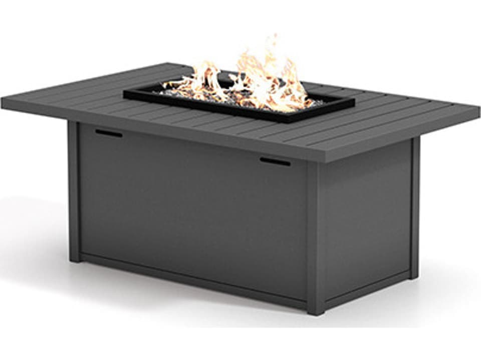 Latitude 50 Inch x 32 Inch Rectangular Aluminum Fire Pit Table