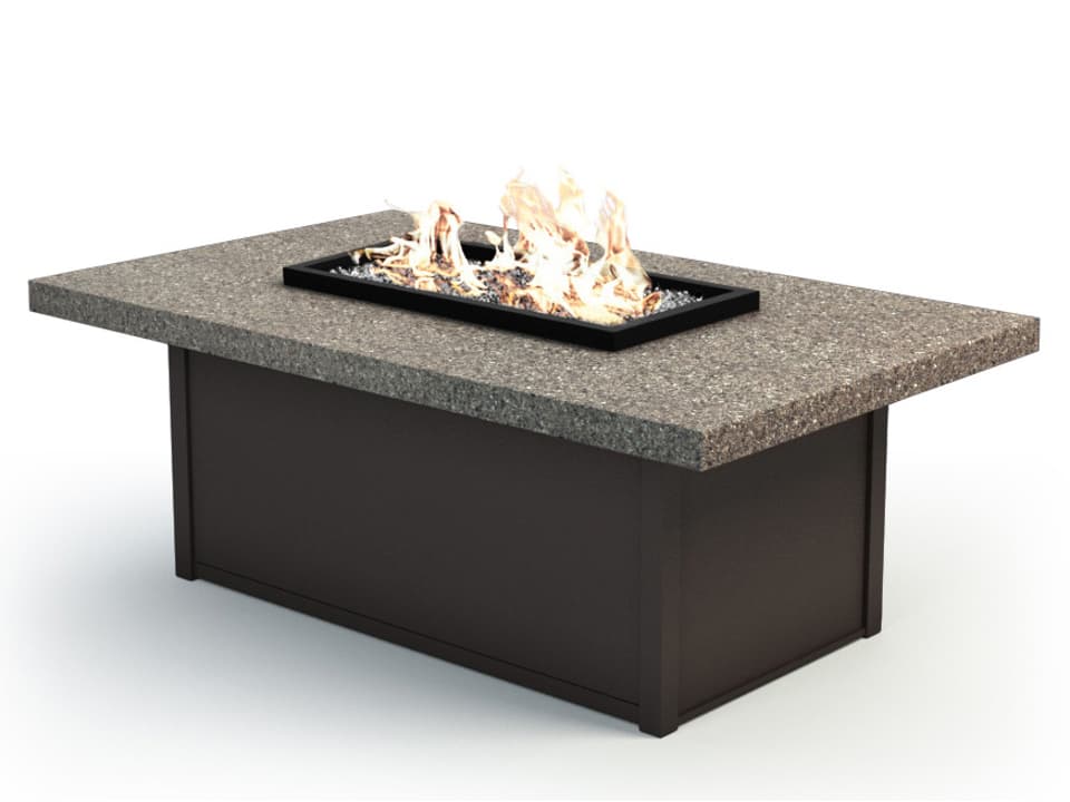 Stonegate Aluminum Rectangular Outdoor Fire Pit Table