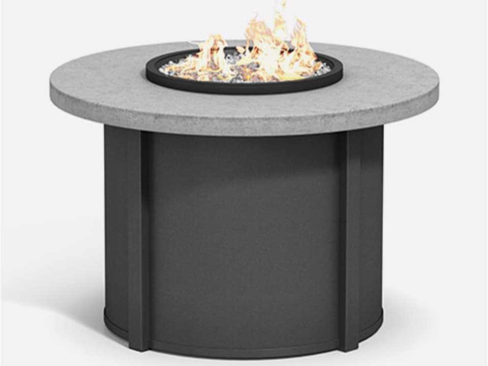 Aluminum Round Dining Fire Pit Table Base