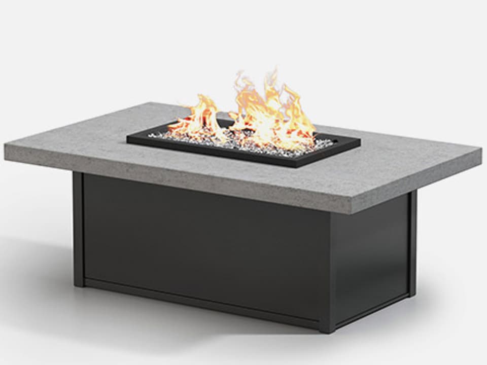 Aluminum Rectangular Fire Pit Table Base