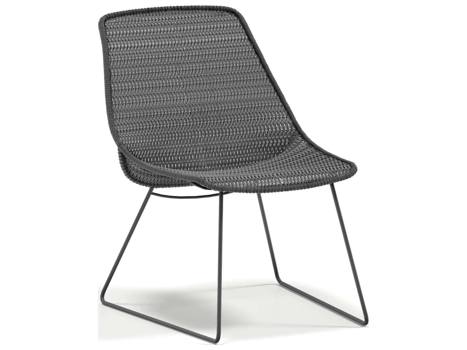 Casper Armless Chat Chair with Woven Rope Steel Frame