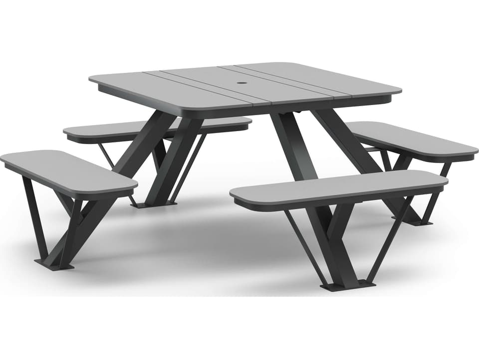 Bridger 45.5" Square Picnic Table (with Hole)