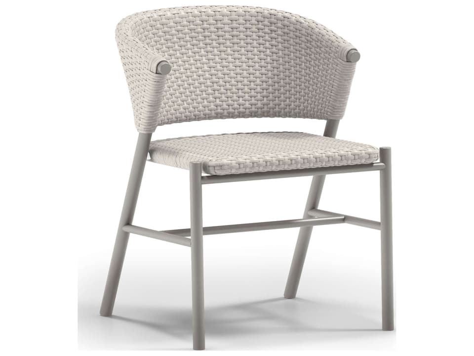 Capri Armless Dining Chair with Woven Seat