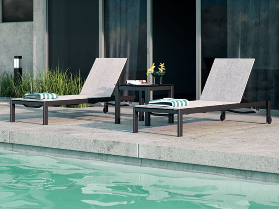 Allure Sling Aluminum Patio Lounge Set