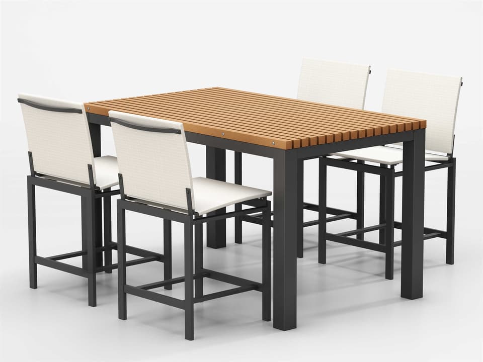 Allure Sling Aluminum Patio Dining Set