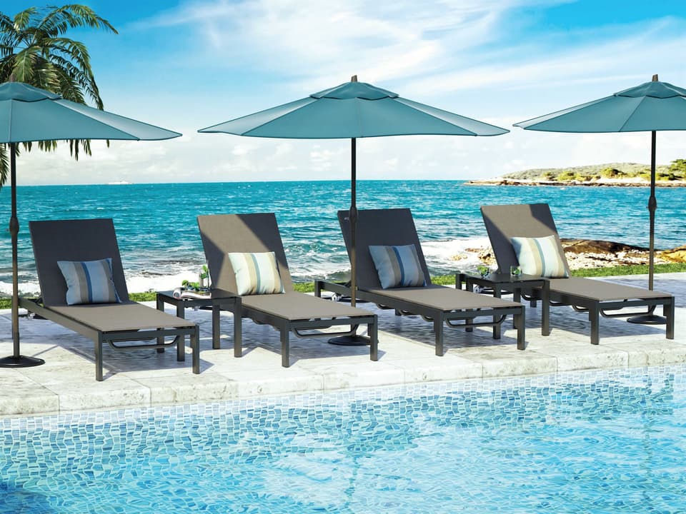 Allure Sling Aluminum Patio Lounge Set