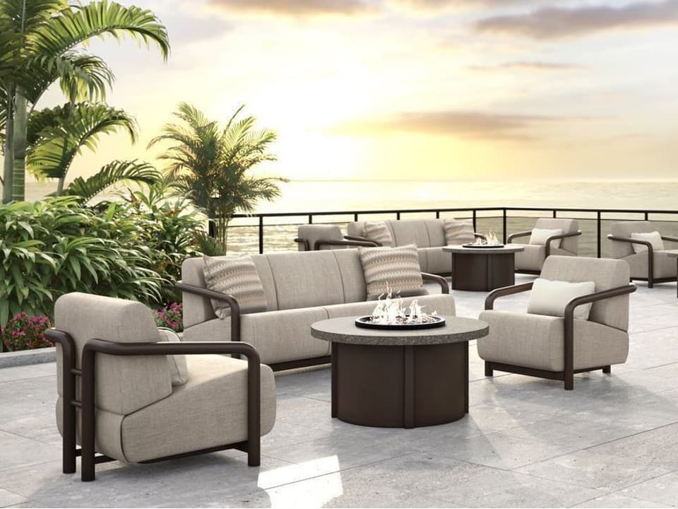 Boden Cushion Firepit Lounge Set