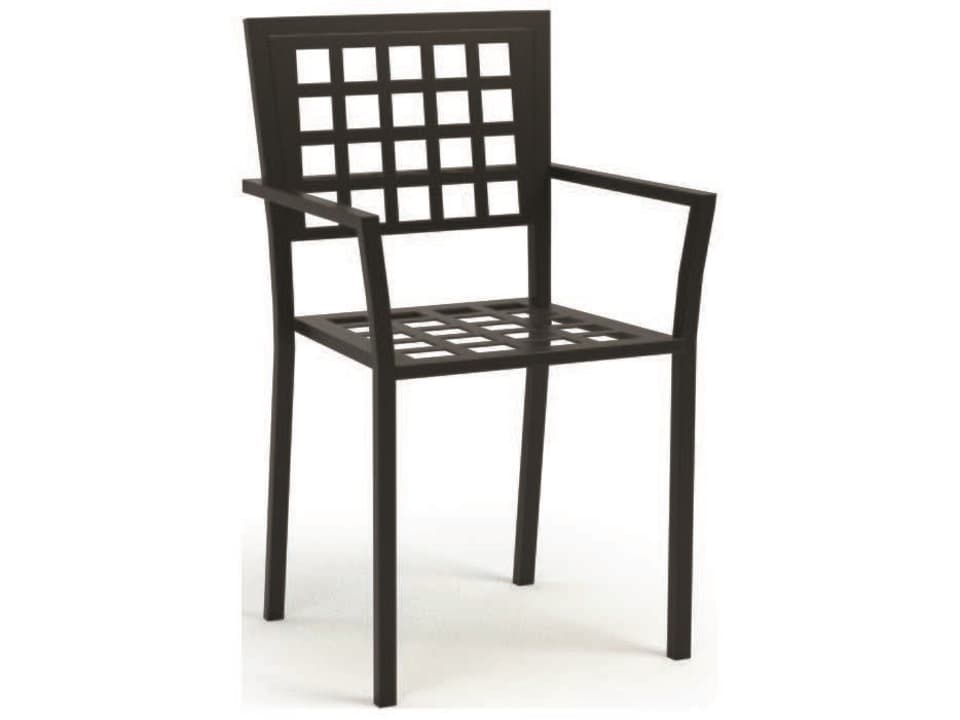 Manhattan Stackable Steel Outdoor Dining Arm Chair