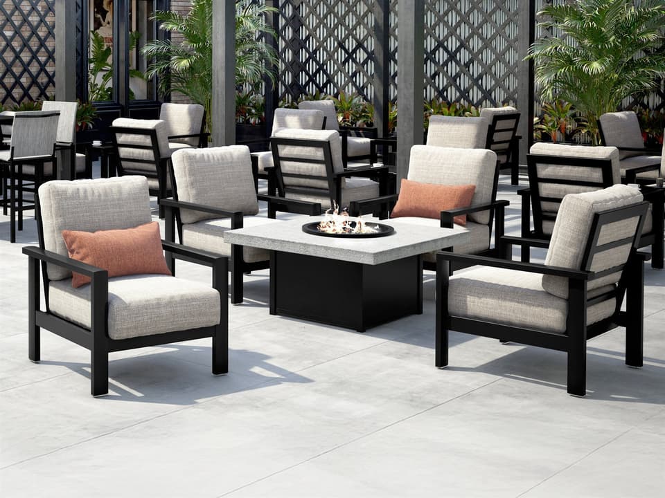Element Cushion Firepit Lounge Set