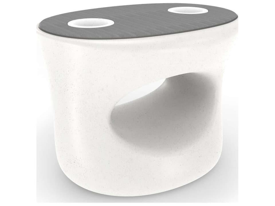 In-Pool Series 22 Inch Oval Side Table Bench with Soft Touch