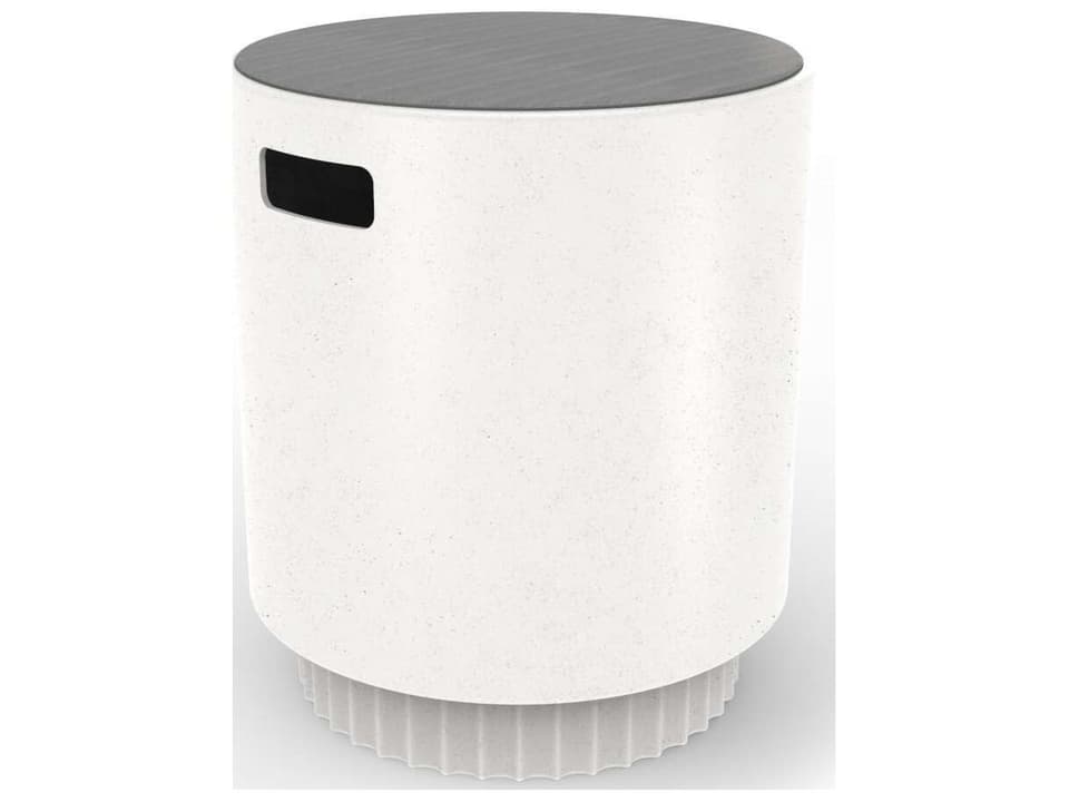 In-Pool Series Resin Ripple Side Table with Soft Touch Top