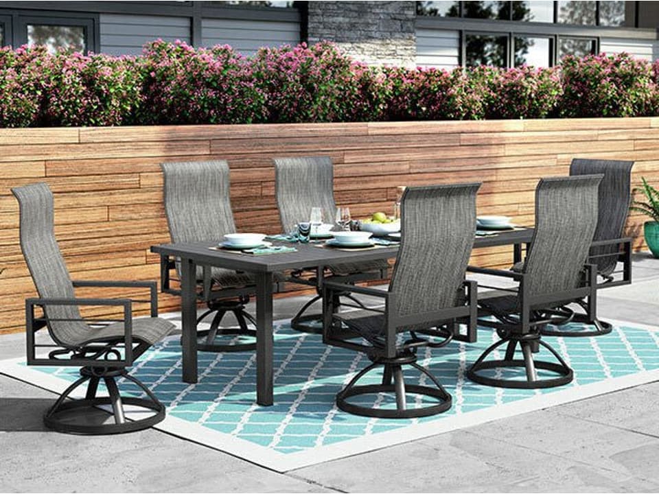 Sutton Sling Aluminum Dining Set