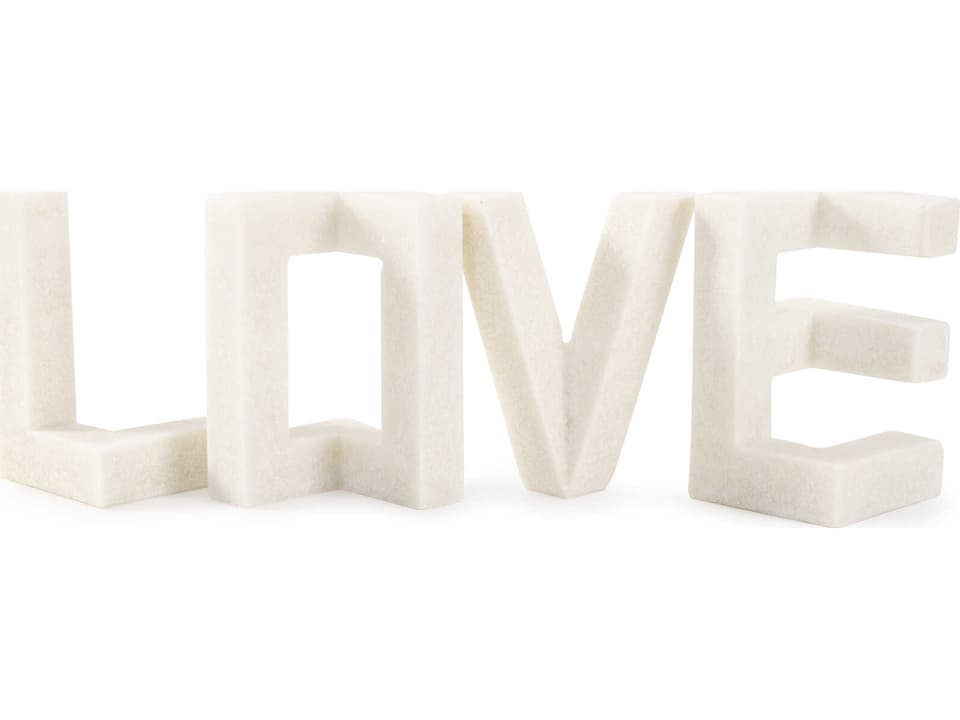 Just Say Love White Polyresin Sculpture