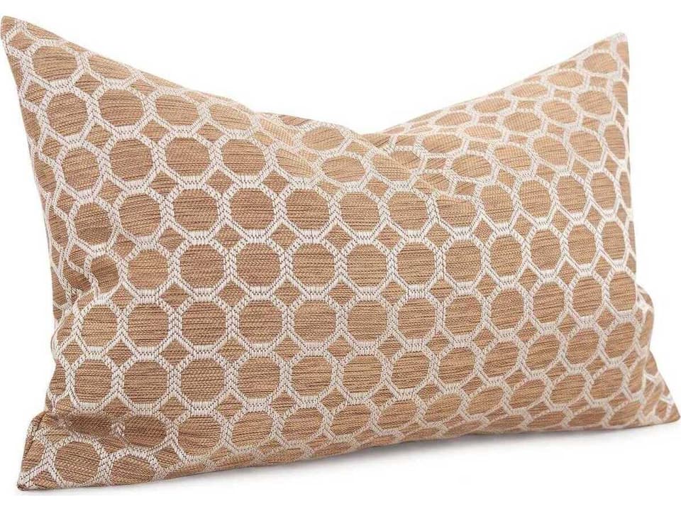 Pyth Gold Decorative Pillow with Geometric Pattern