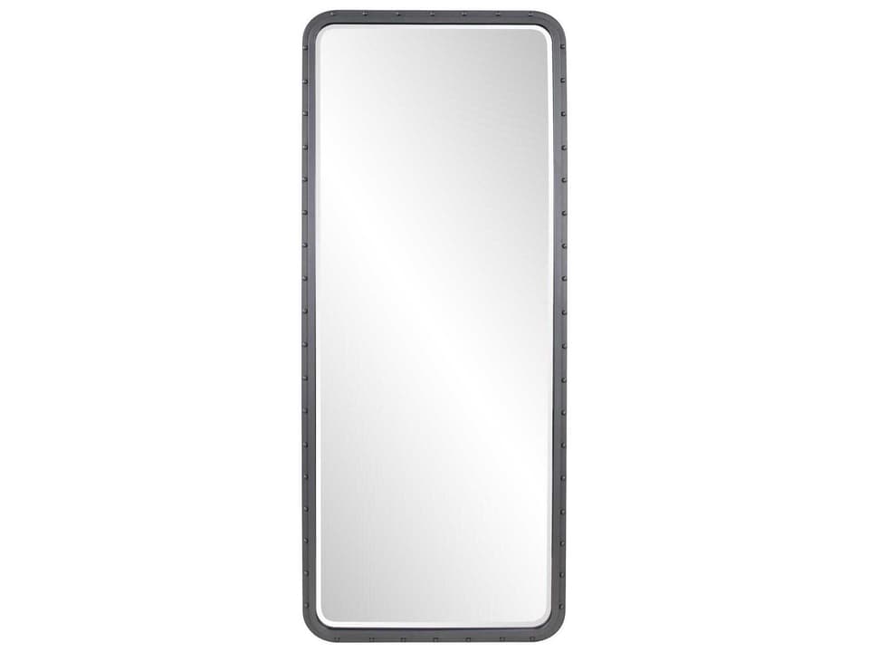 Fordham Rectangular Metal Wall Mirror in Charcoal