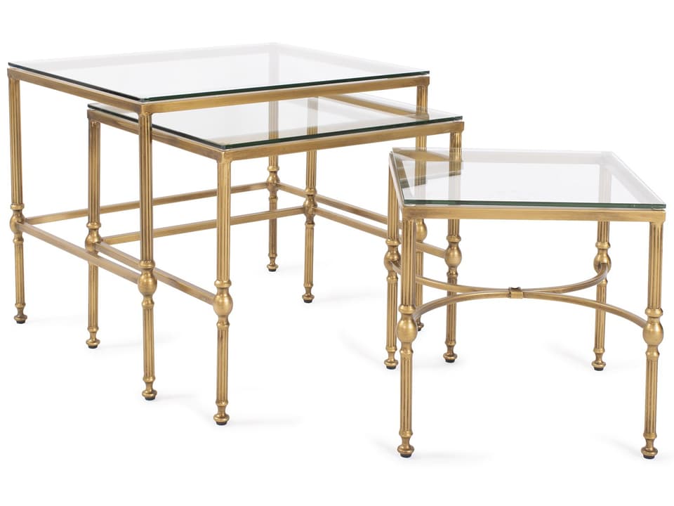 Bonnifait Rectangular Glass Bronze End Table