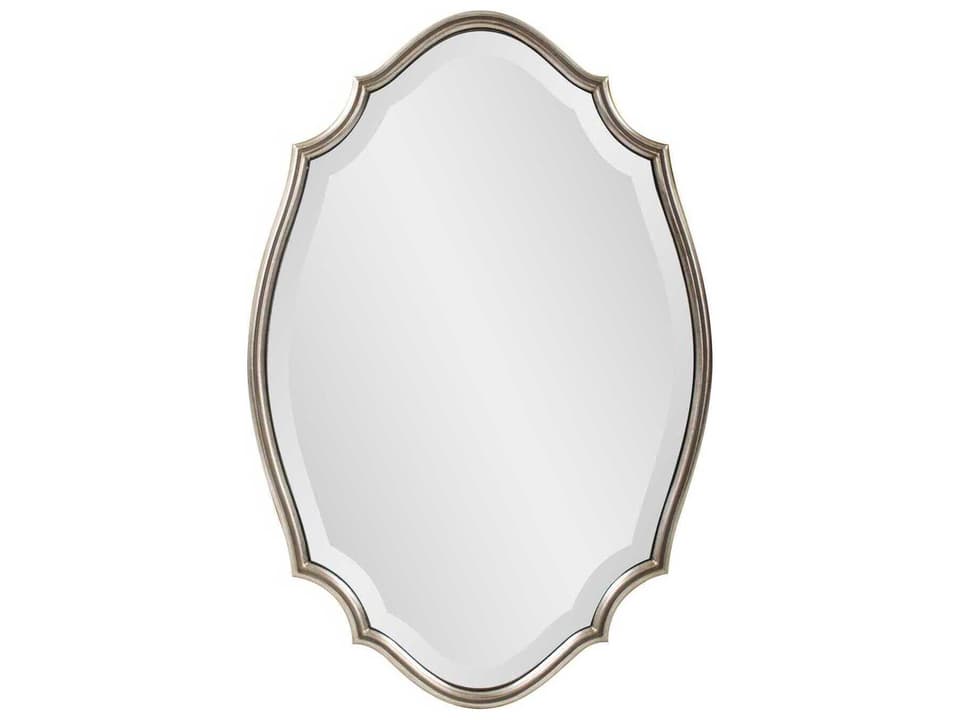 Sabien Champagne Oval Wall Mirror with Beveled Edge