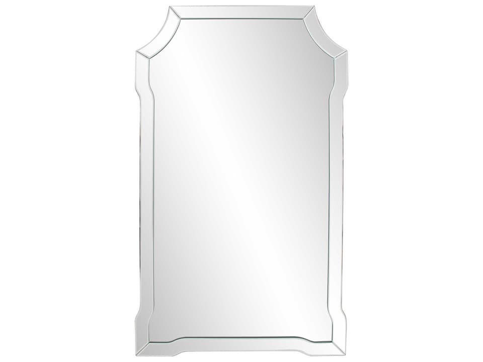 Claudette Wall Mirror with Beveled Edges in Champagne