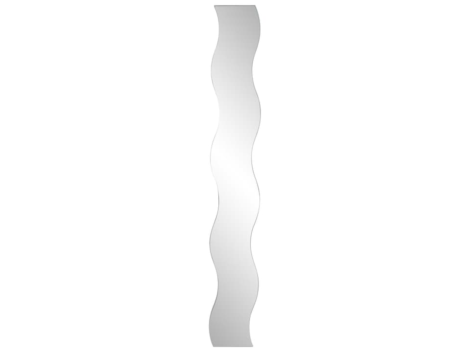 Wave Champagne Wall Mirror with Modern Frameless Design