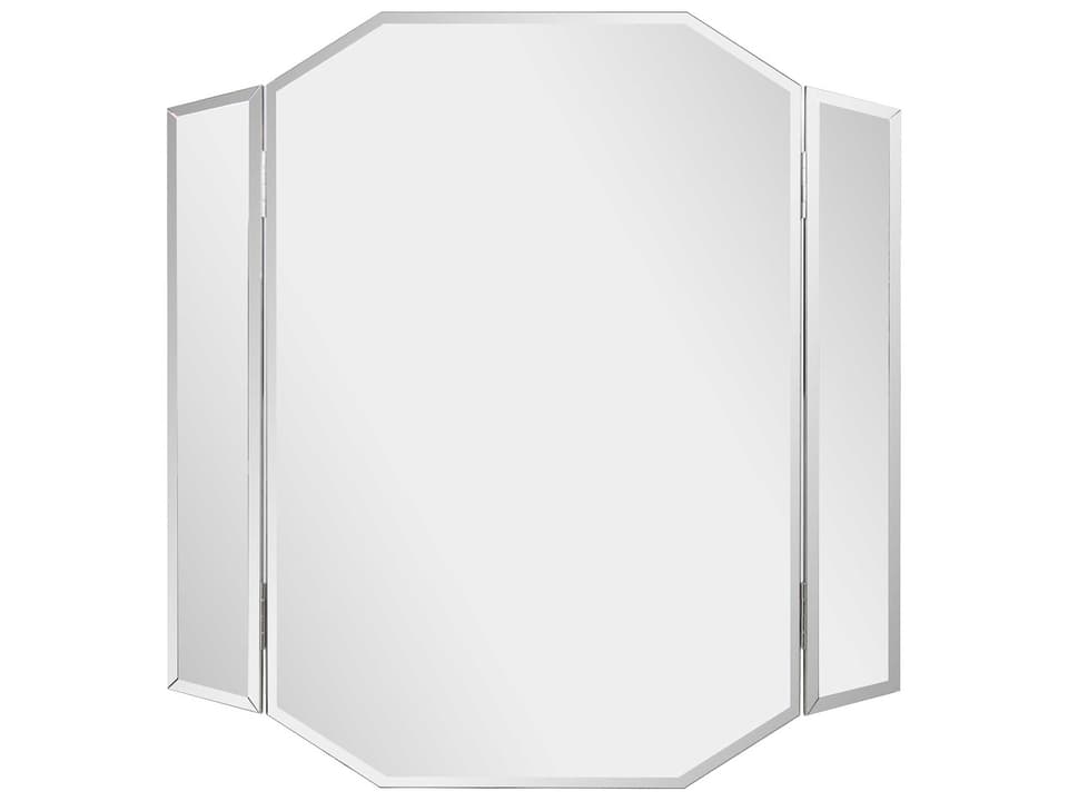 Adeline Bi-Fold Wall Mirror with Champagne Finish and Beveled Glass
