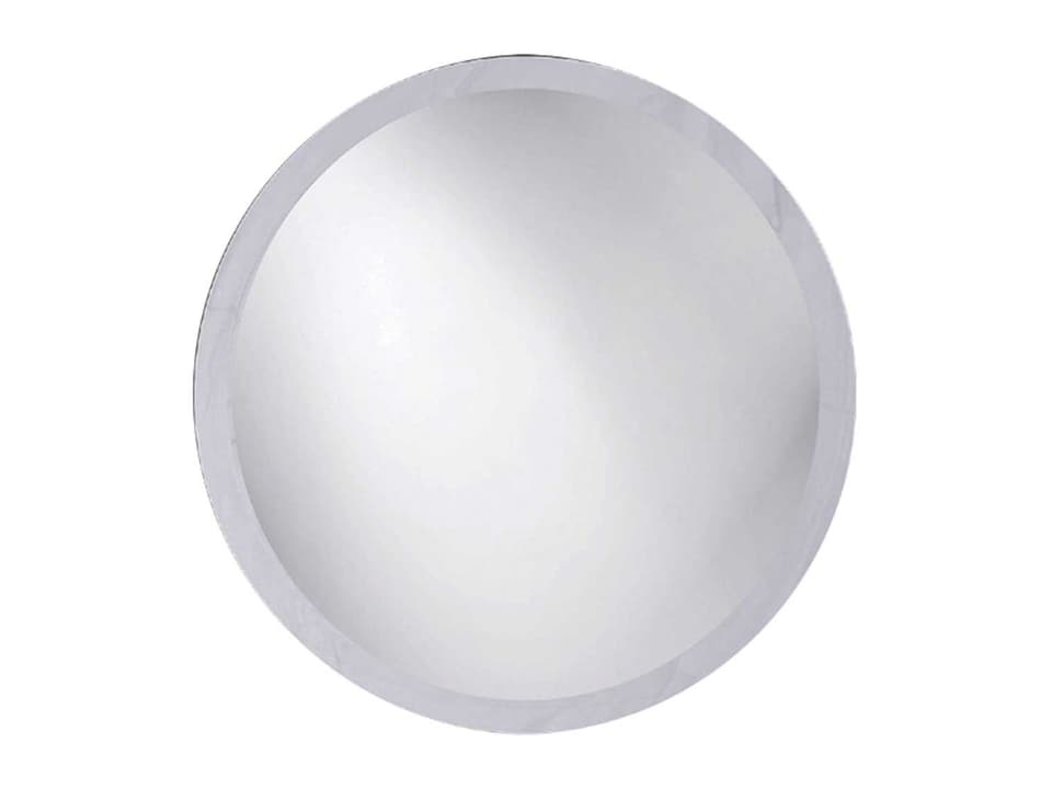 28-Inch Round Frameless Wall Mirror with Beveled Edge