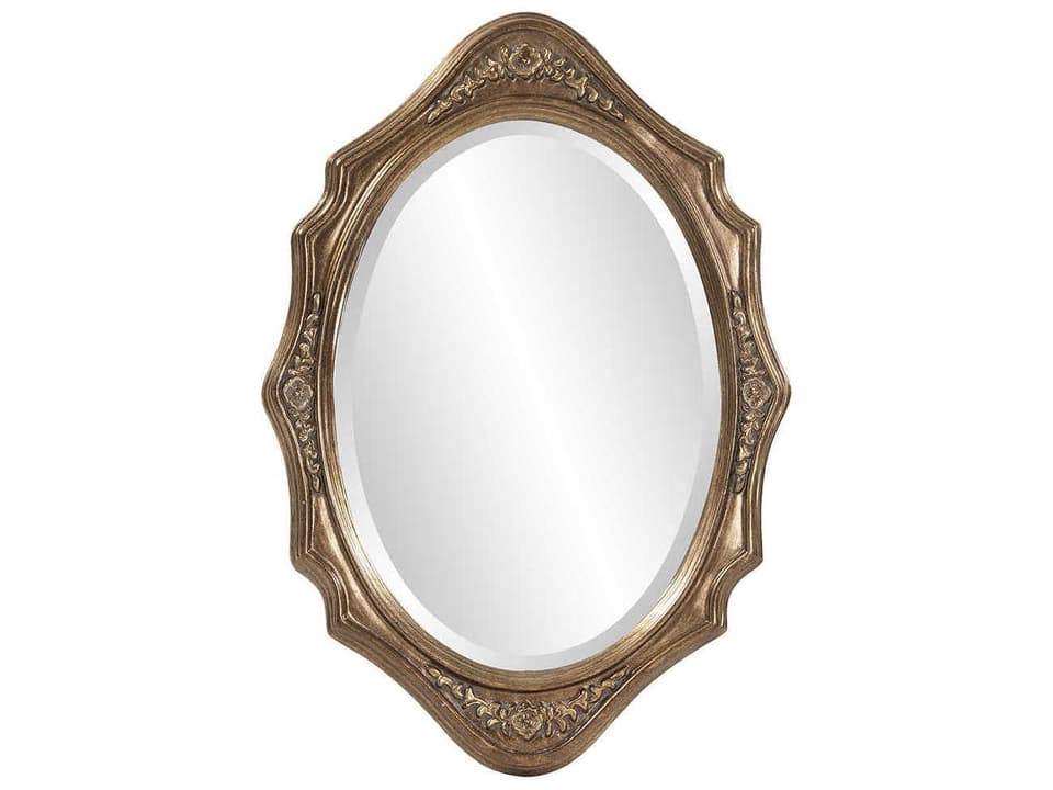 Trafalga Silver Leaf Oval Wall Mirror