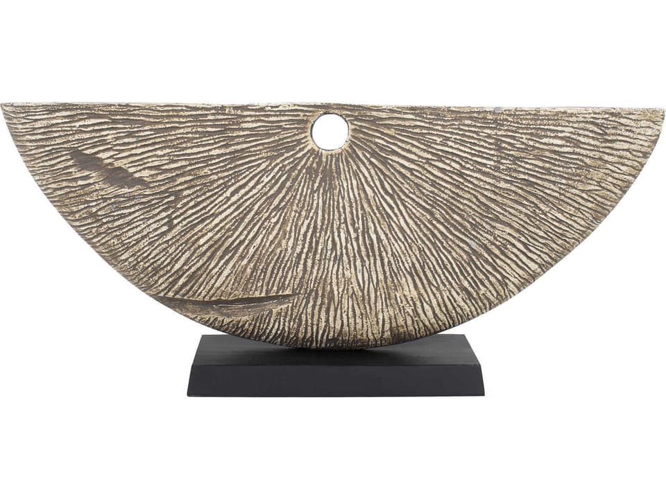 Hubert Textural Sculpture in Antique Silver