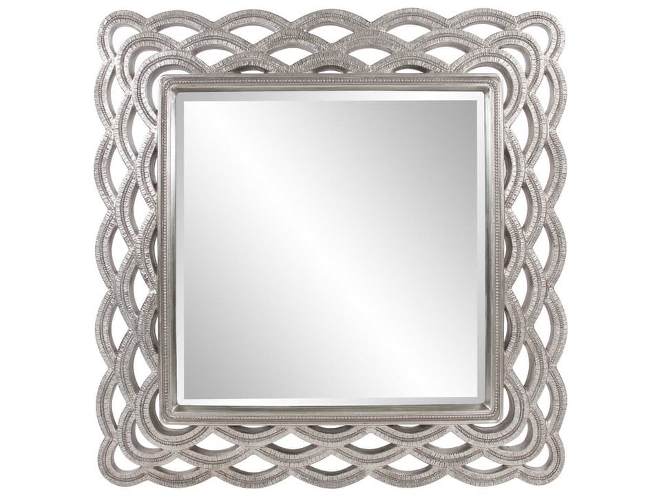 Gypsy Champagne Square Wall Mirror with Scalloped Frame
