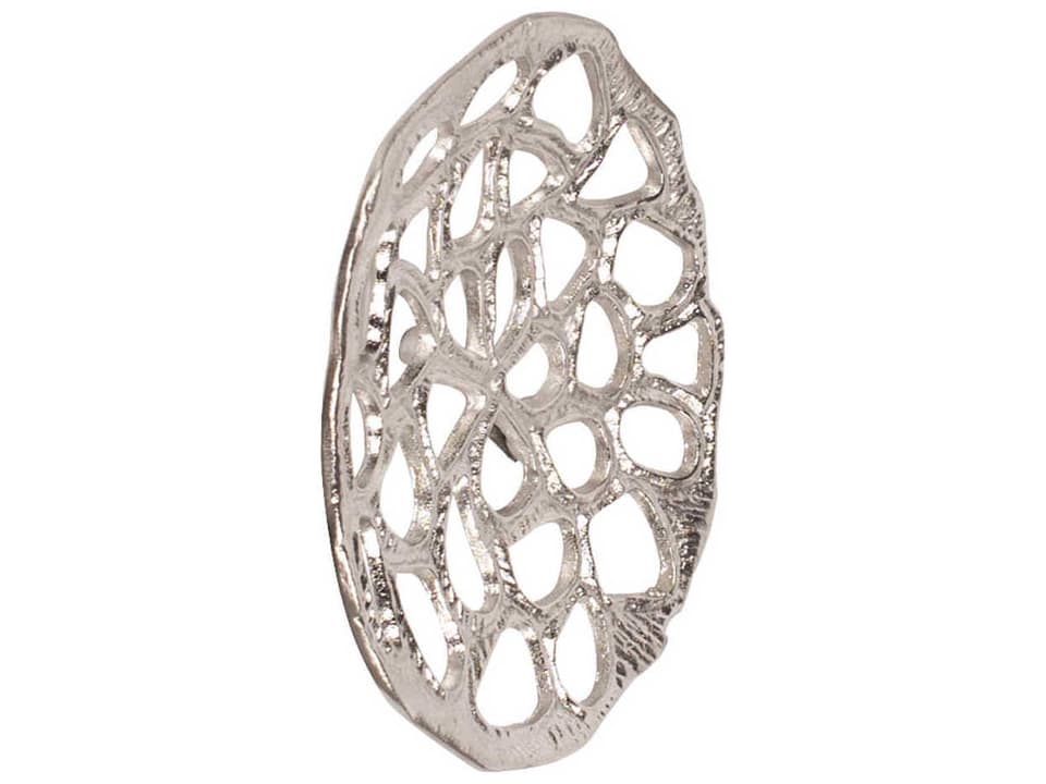 Silver Open Honeycomb Metal Wall Art