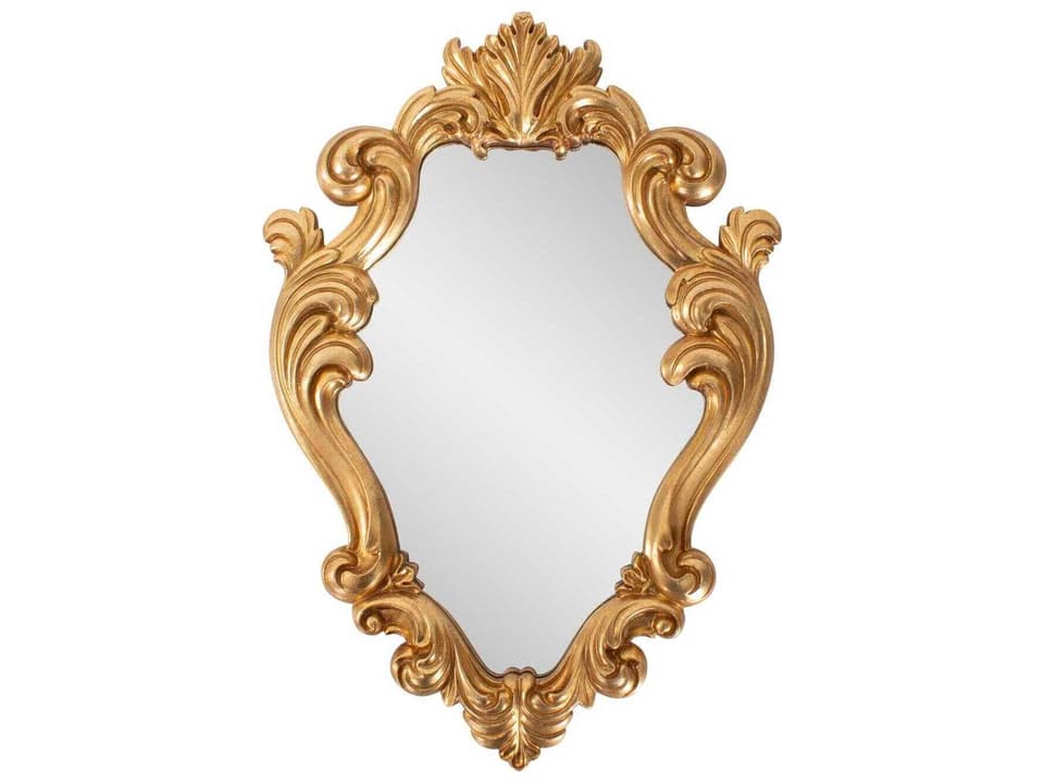 French D' Amboise Wall Mirror Antique Gold Ornate Frame