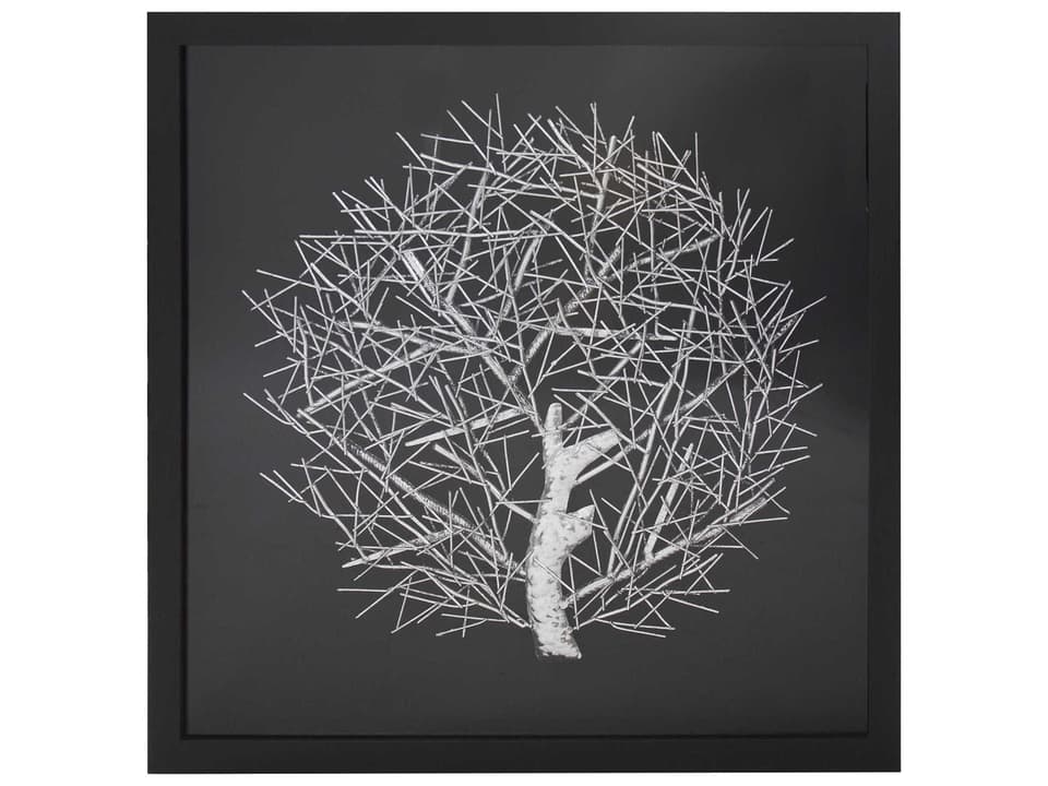 Arbol Abstract Tree Wall Art in Black and Silver