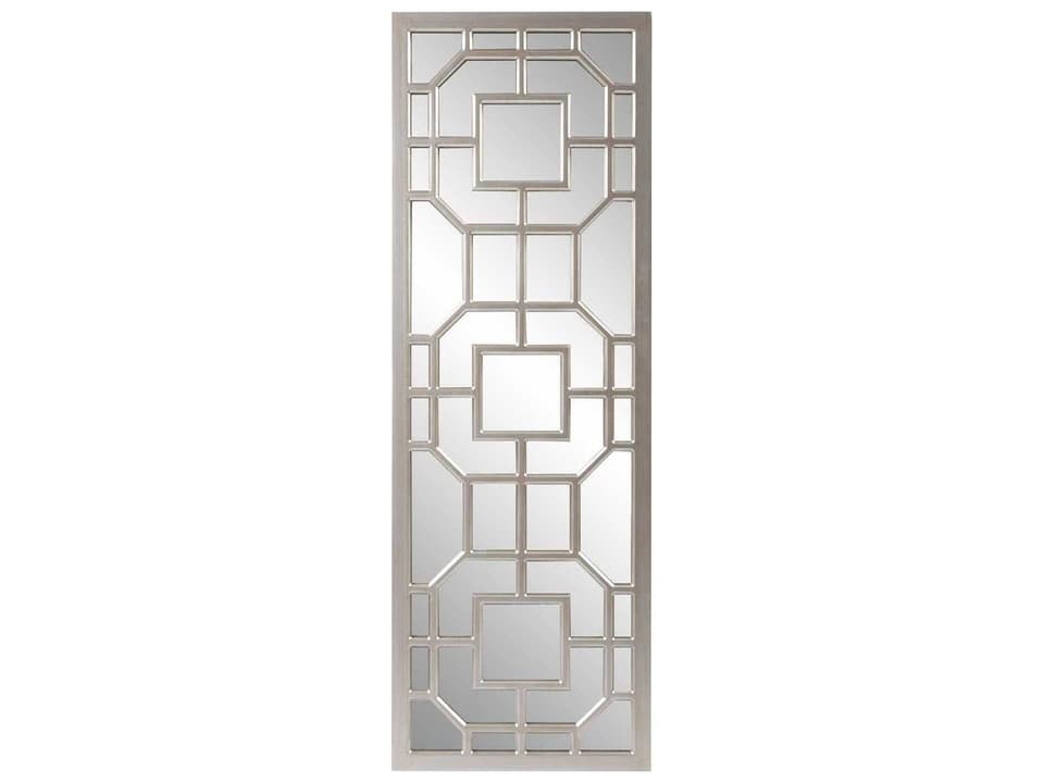 Aldrich Rectangular Wall Mirror in Champagne Silver