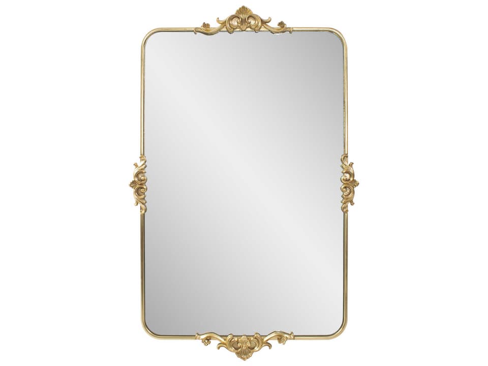 Wanstead Park Gold Rectangular Wall Mirror