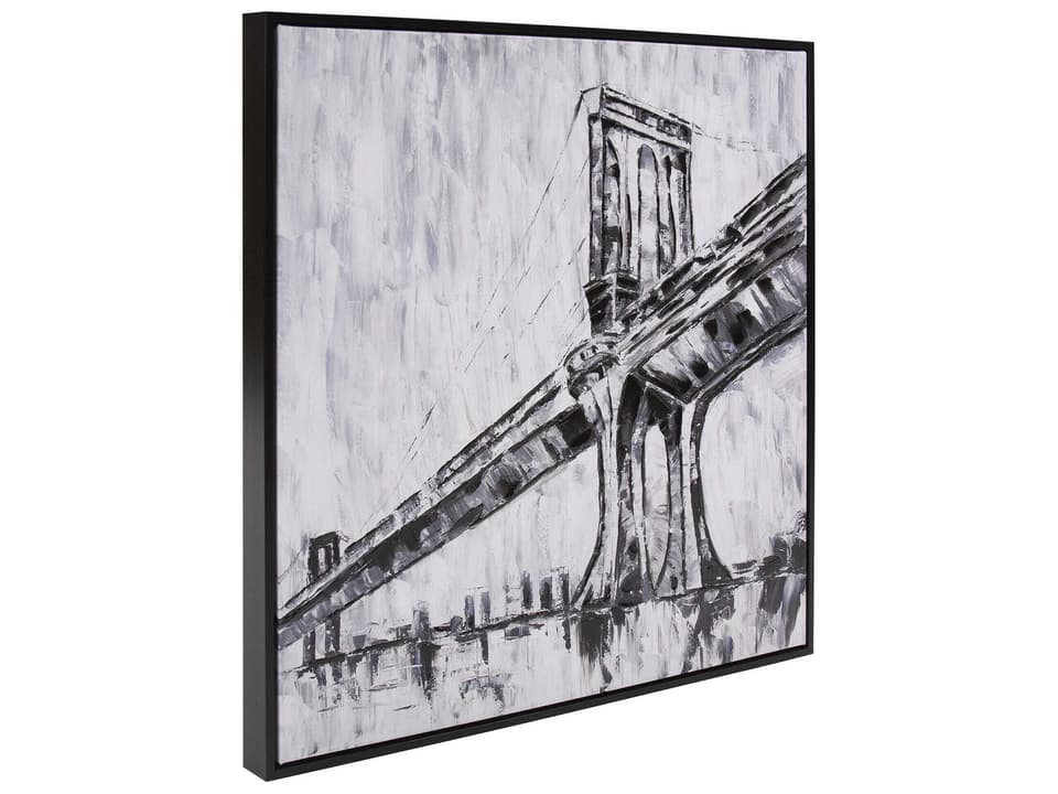 Triborough Bridge Canvas Wall Art Black and White Giclee Print