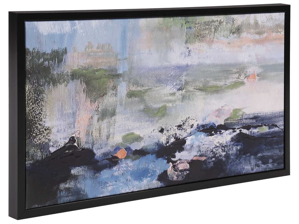 Green Valley Hand-Embellished Canvas Wall Art