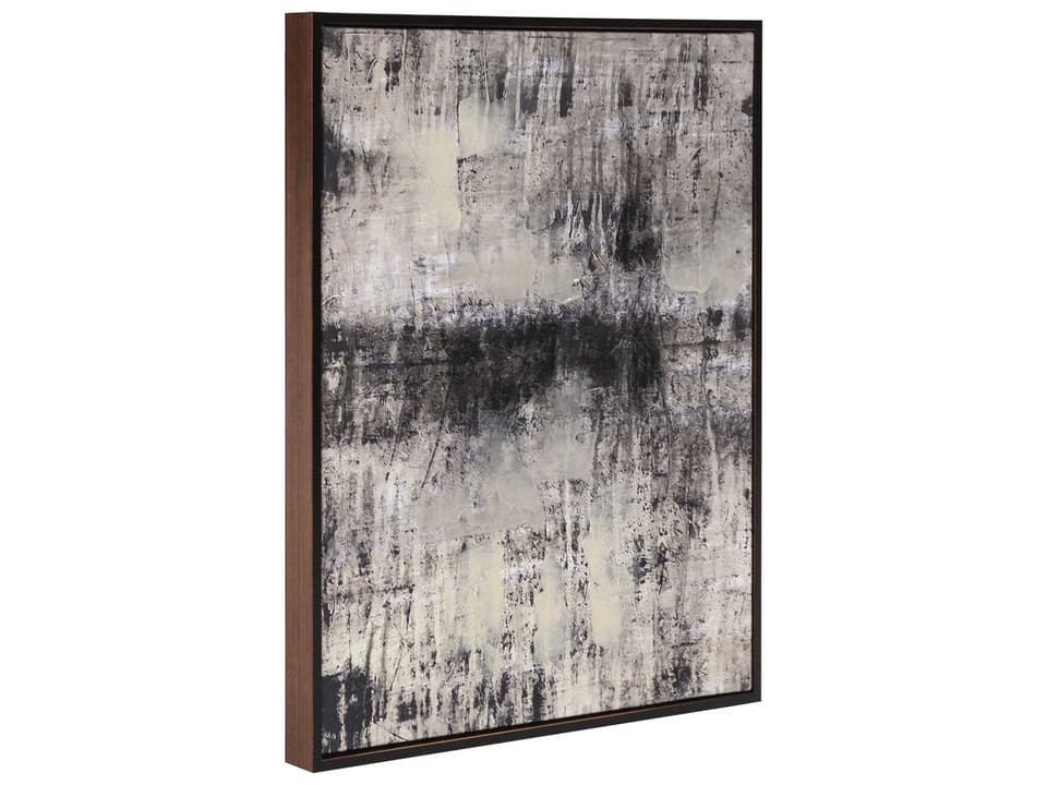 Abstract Concrete City Canvas Wall Art with Gold Leaf Frame