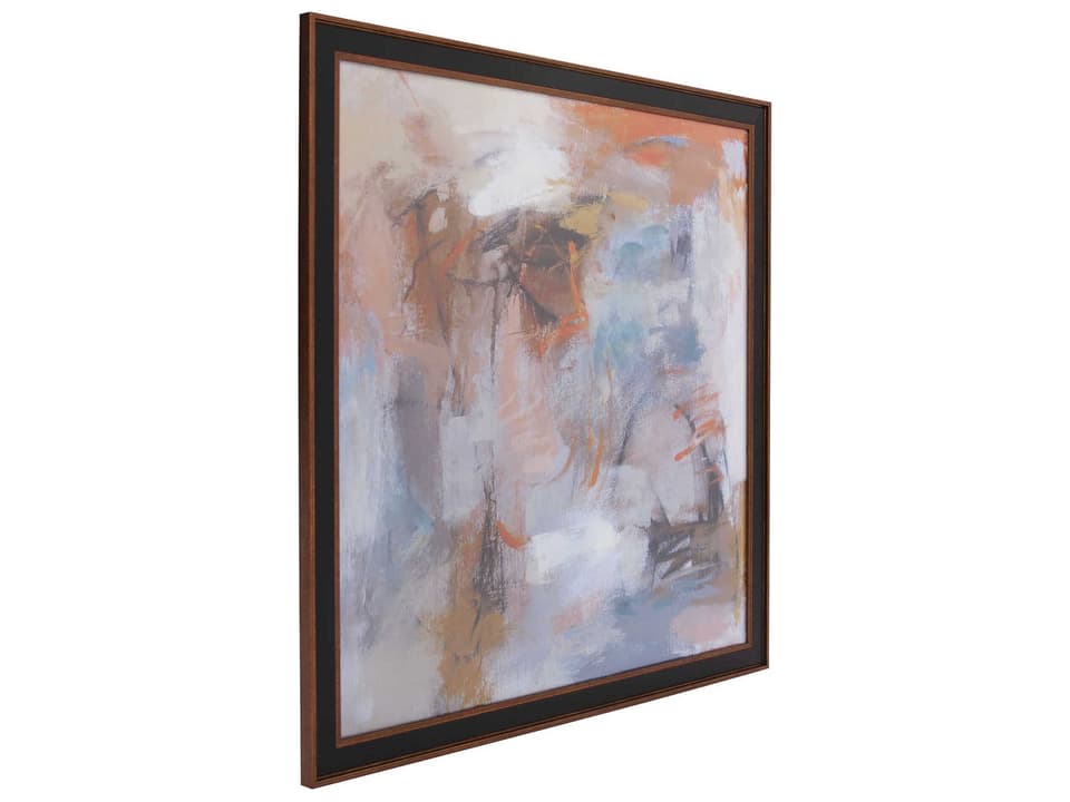 Commuter Train Canvas Wall Art Hand Embellished